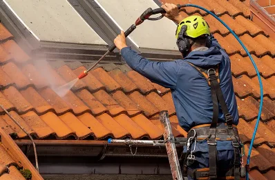 Démoussage et hydrofuge de toiture à Plougrescant